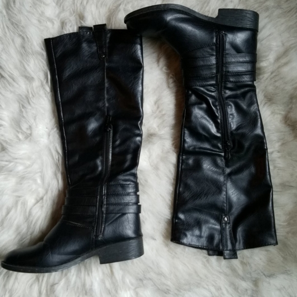 👢Anna Black Knee Boots - Picture 3 of 7